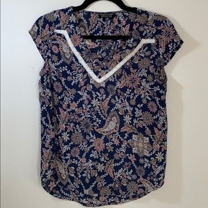 XSP xs petite embroidered patterned blouse